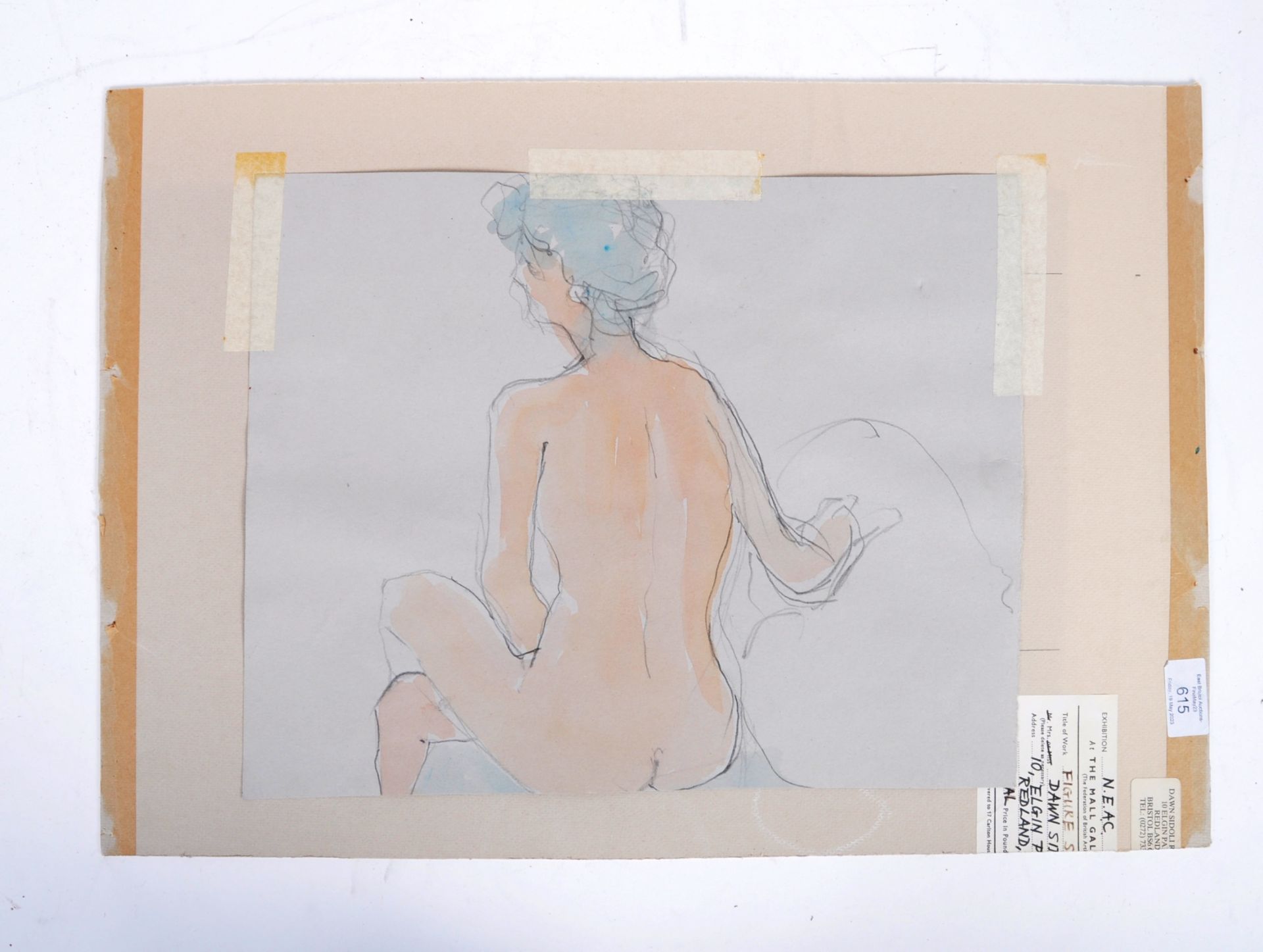 DAWN SIDOLI (1933-2022) PASTEL STUDY OF THE FEMALE FORM - Image 4 of 6