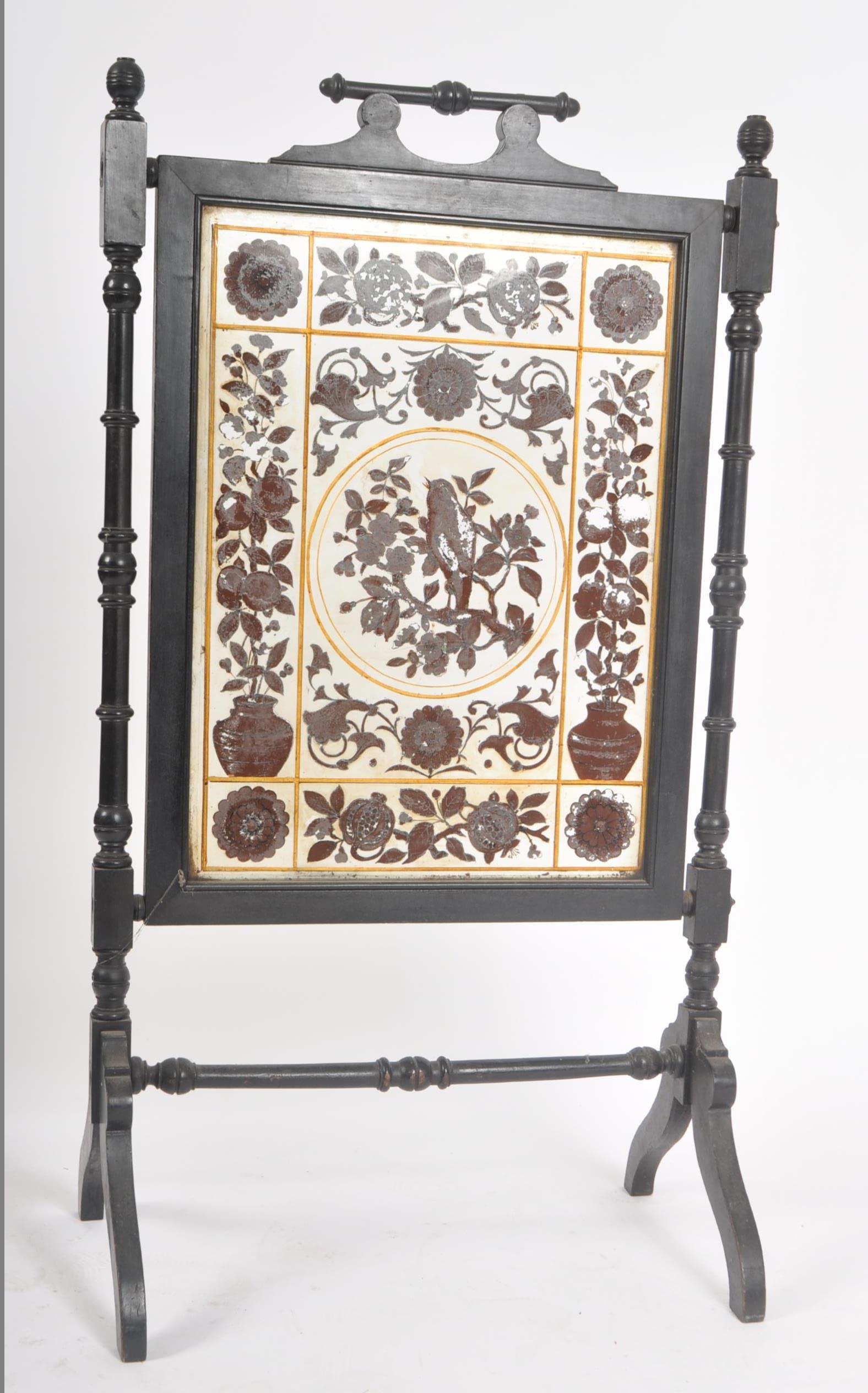 VICTORIAN 19TH CENTURY EBONISED AESTHETIC MOVEMENT SCREEN - Image 5 of 5