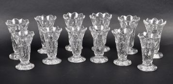 TWELVE REGENCY 19TH CENTURY CRYSTAL HAND CUT JELLY GLASSES