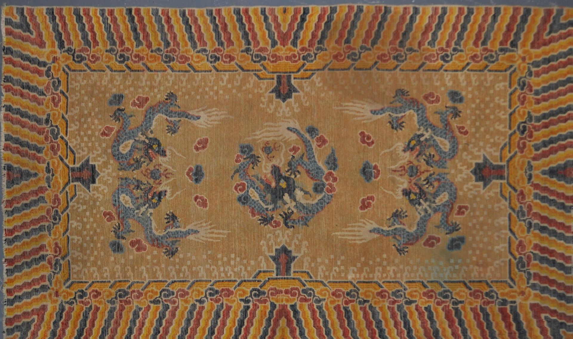 EARLY 20TH CENTURY CHINESE NINGXIA CARPET FLOOR RUG - Image 6 of 8