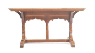 LATE 19TH CENTURY GOTHIC PUGIN ARTS & CRAFTS REFECTORY TABLE