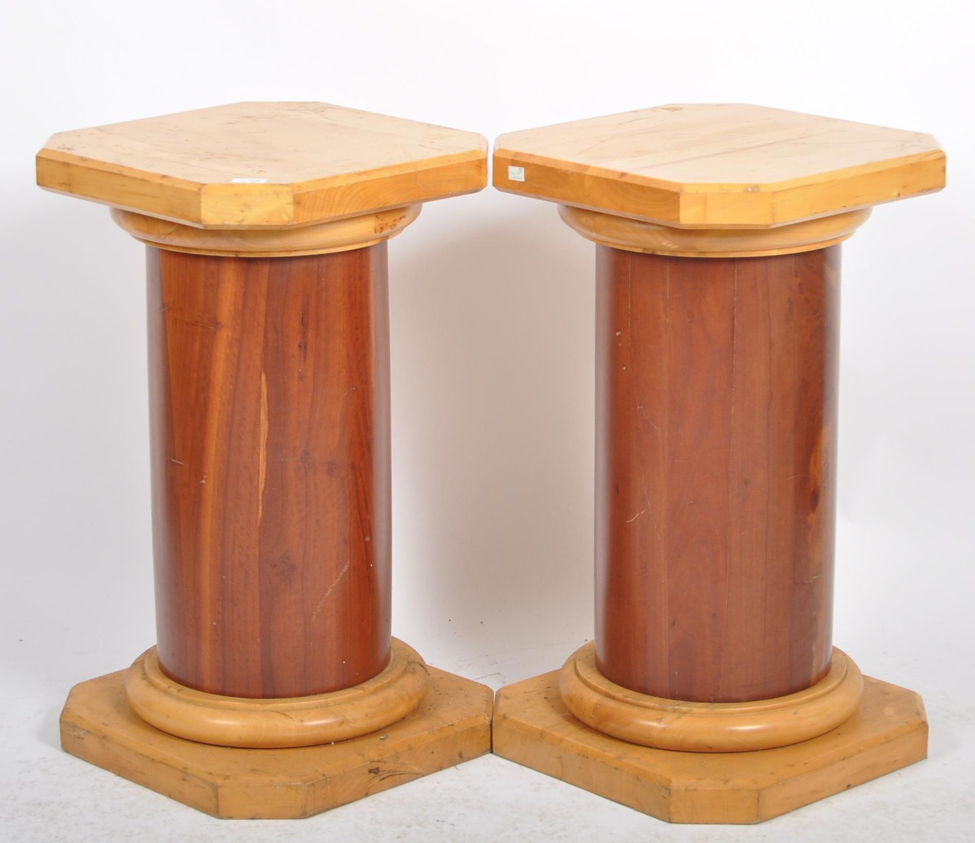 PAIR OF 20TH CENTURY PEDESTAL JARDINIERE BUST STANDS - Image 3 of 4