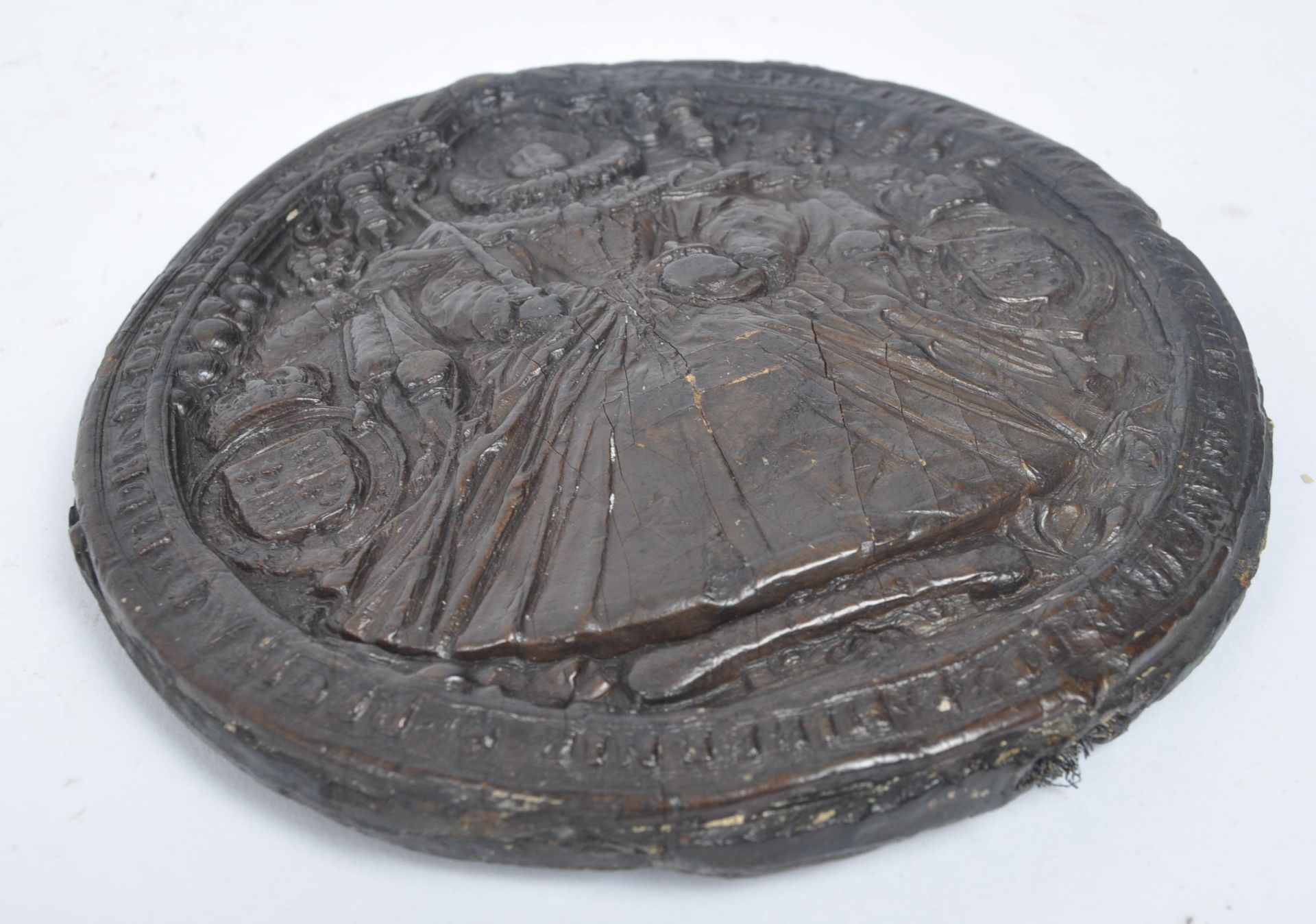 ELIZABETH I GREAT SEAL - LATE SIXTEENTH CENTURY WAX SEAL - Image 11 of 13