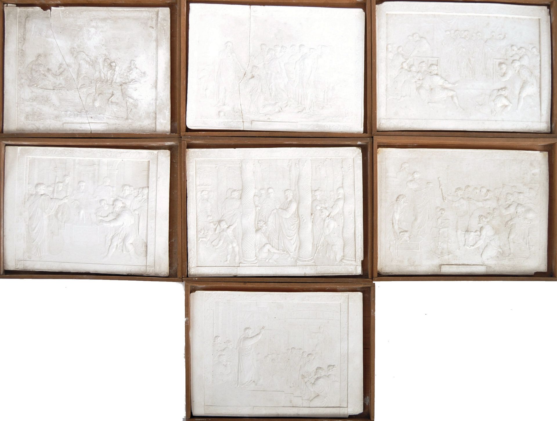 JOHN HENNING - SERIES OF PLASTER PLAQUES AFTER RAPHAEL