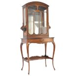 19TH CENTURY ROSEWOOD & MARQUETRY CABINET ON STAND