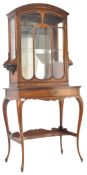 19TH CENTURY ROSEWOOD & MARQUETRY CABINET ON STAND