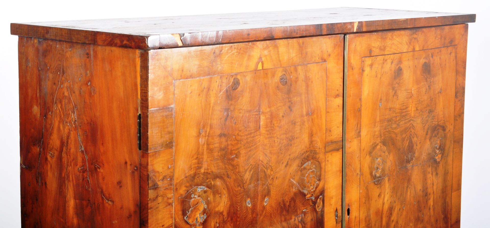 18TH CENTURY YEW WOOD LIBRARY CABINET CHEST ON STAND - Image 2 of 7