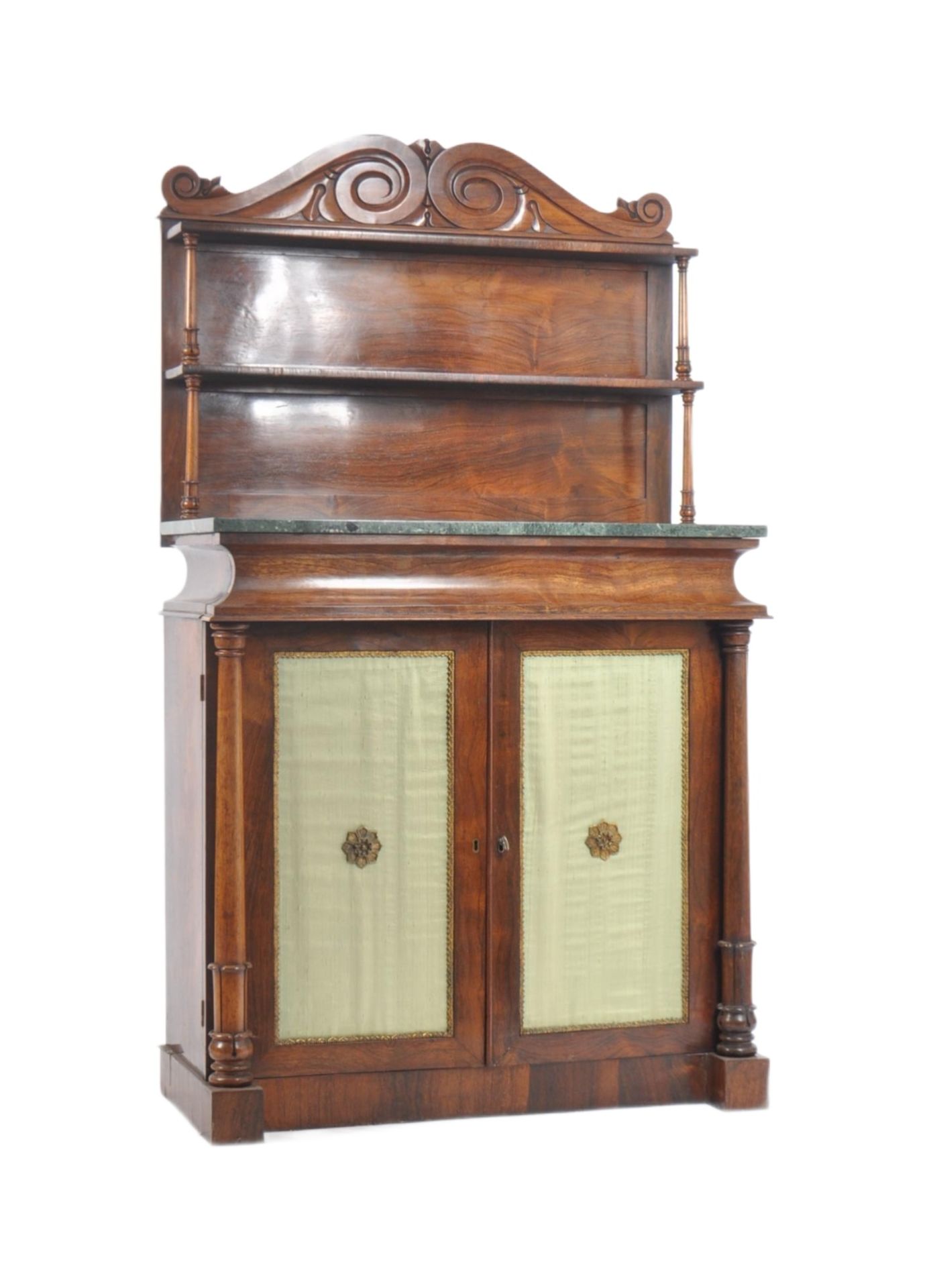 19TH CENTURY VICTORIAN ROSEWOOD & MARBLE CHIFFONIER