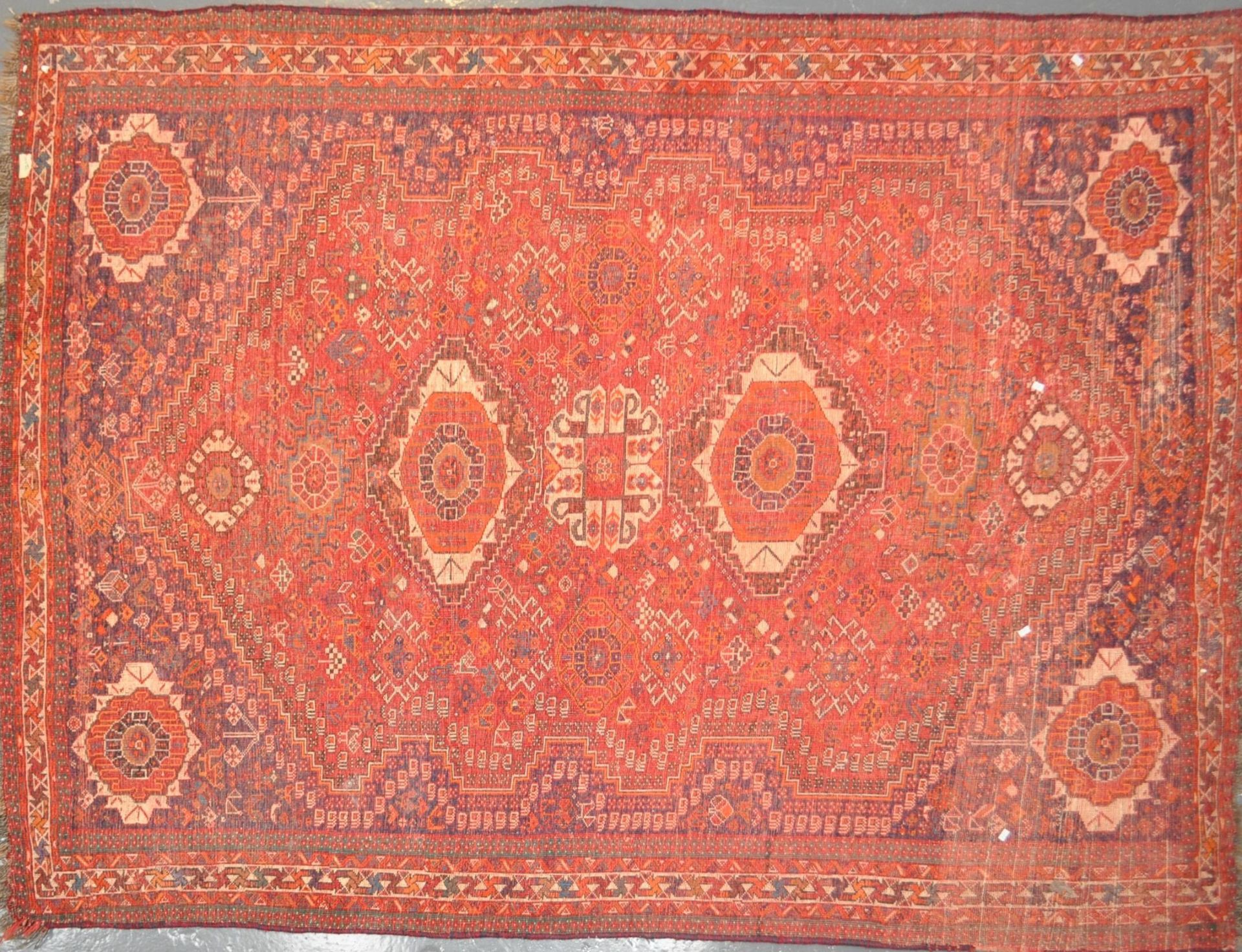 PERSIAN NOMADIC QASHQAI HAND KNOTTED FLOOR CARPET RUG - Image 10 of 13