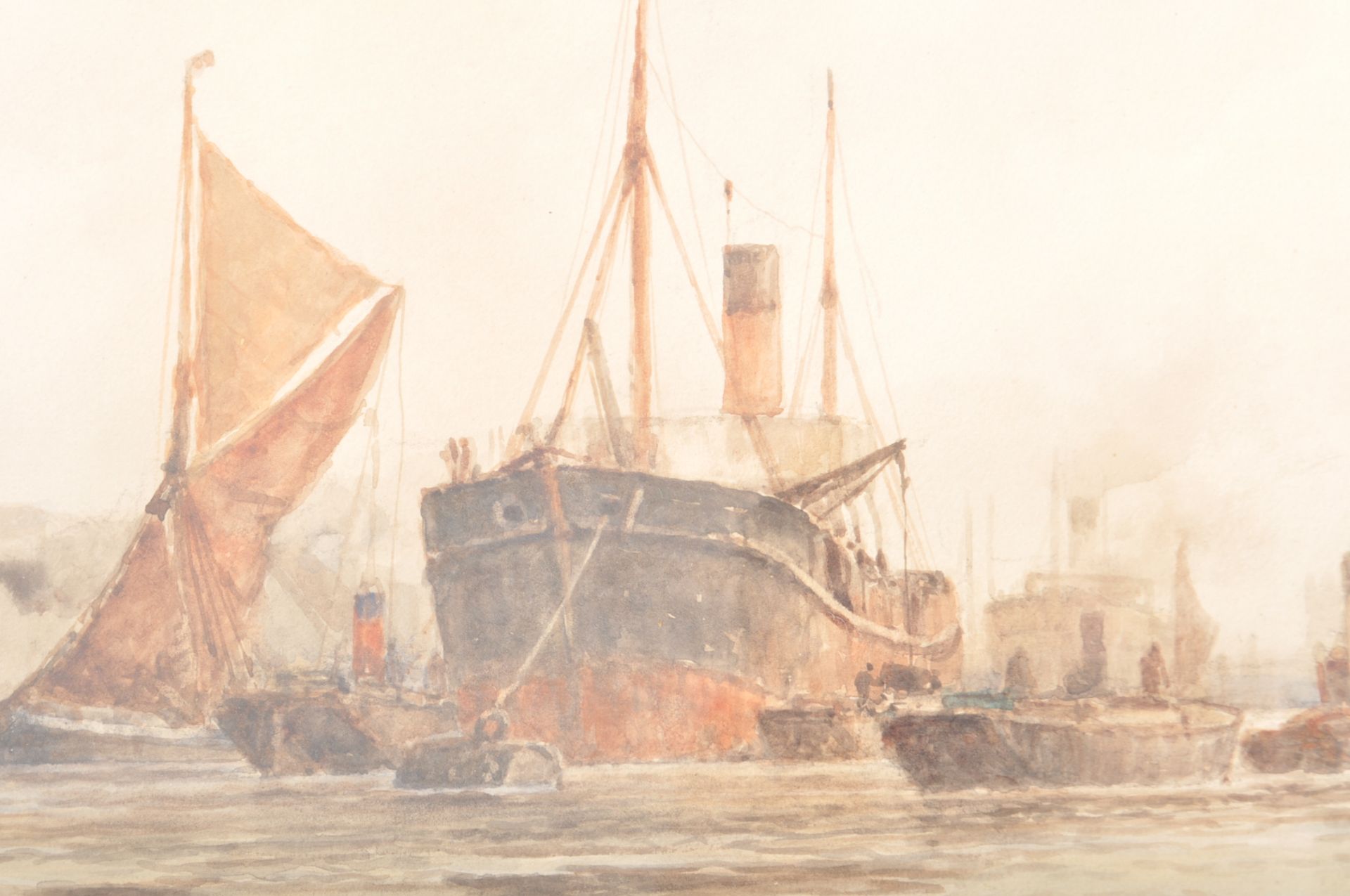 FREDERICK JAMES ALDRIDGE - PAIR WATERCOLOUR MARITIME SCENES - Image 2 of 7