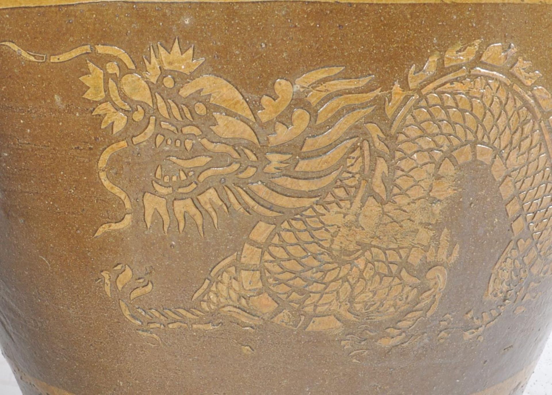 PAIR OF DRAGON EGG CHINESE ASIATIC POT CRATES - PLANTERS - Image 3 of 4