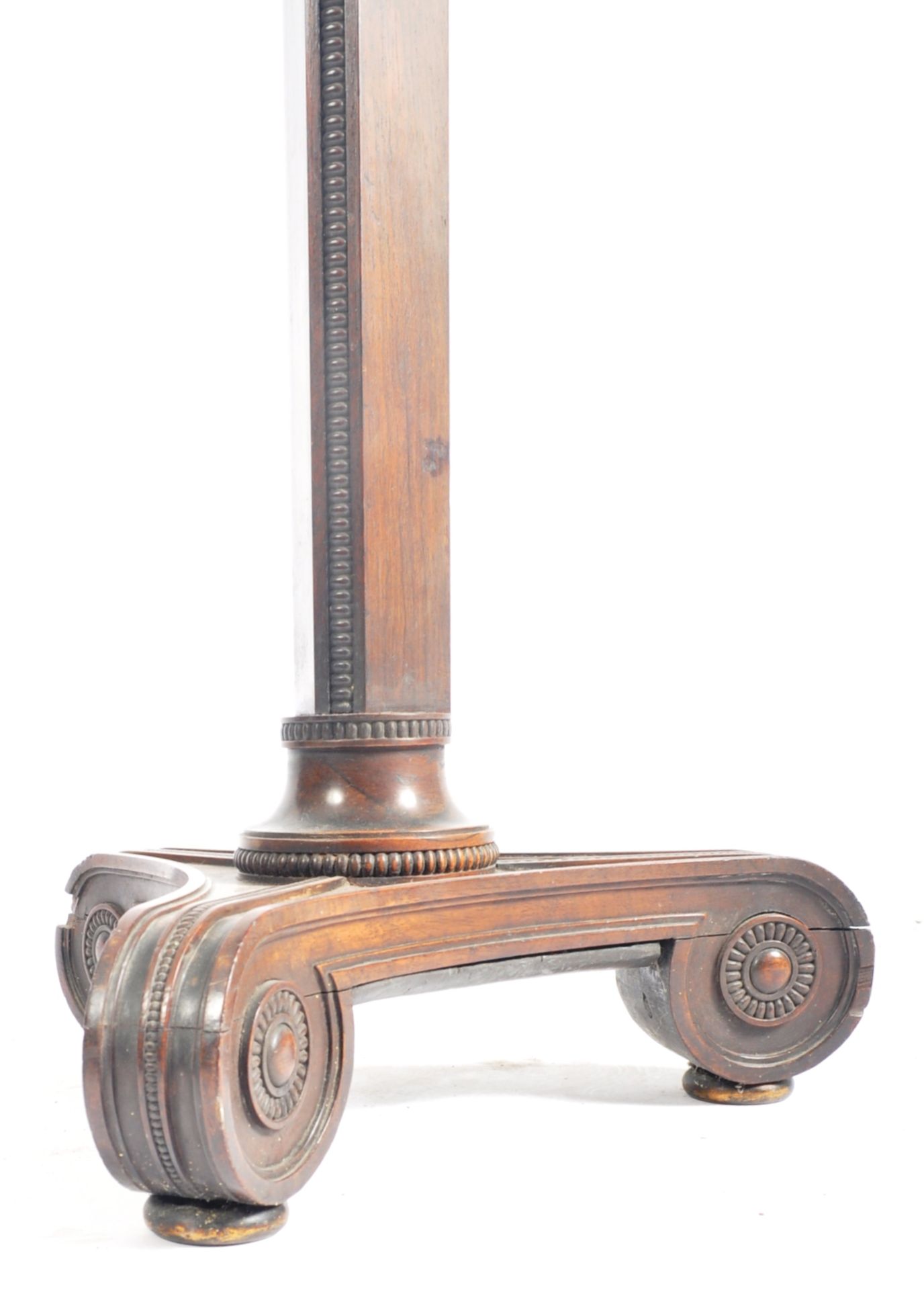 19TH CENTURY REGENCY ROSEWOOD TEAPOY - CADDY STAND - Image 6 of 9