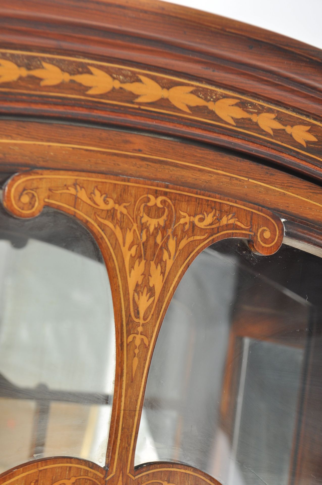 19TH CENTURY ROSEWOOD & MARQUETRY CABINET ON STAND - Image 10 of 11