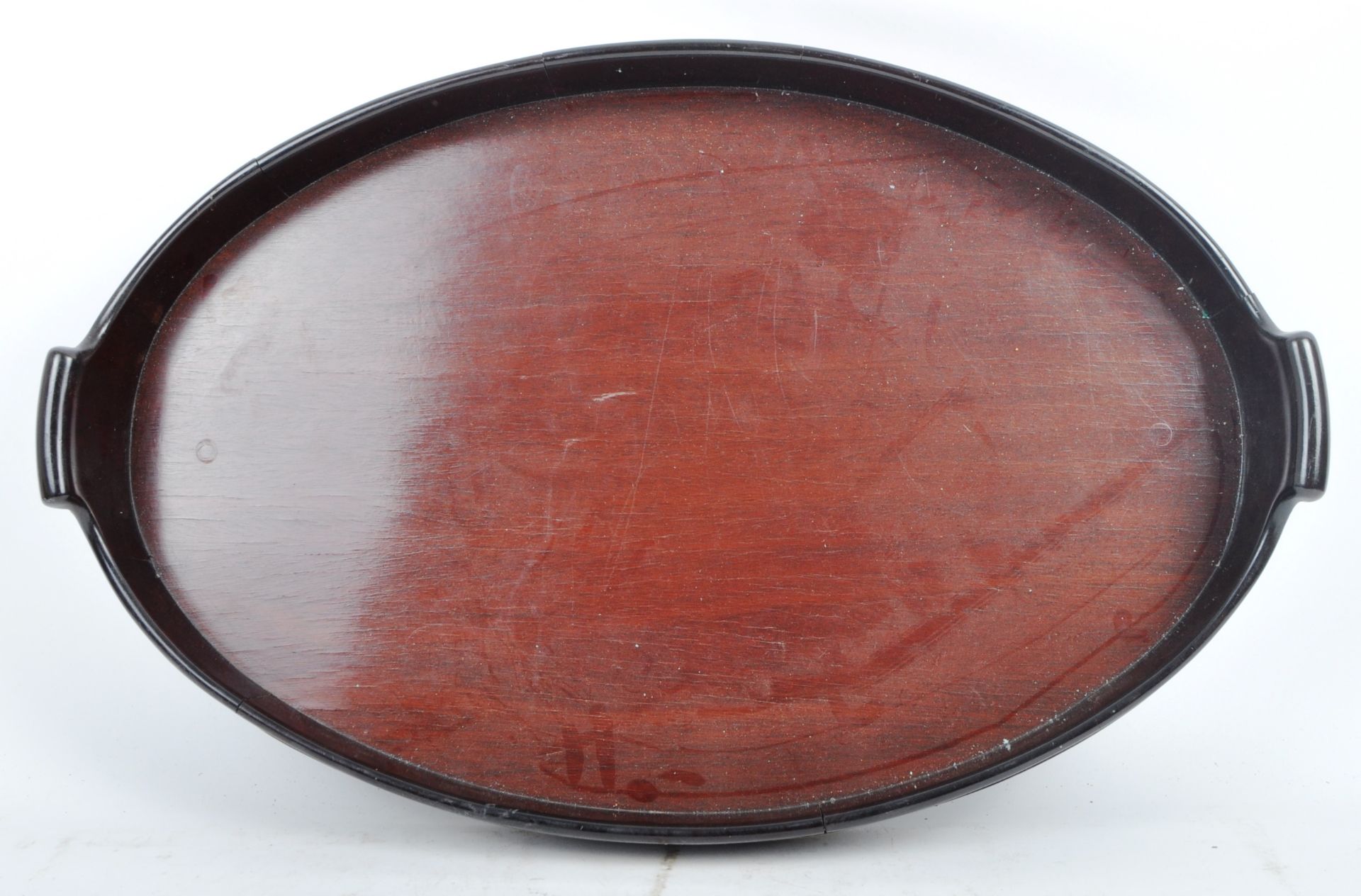 18TH CENTURY GEORGE III MAHOGANY AND BRASS TRAY - Bild 4 aus 6