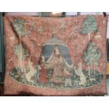 FOUR EARLY 20TH CENTURY ENGLISH & CONTINENTAL WALL TAPESTRIES