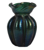 LOETZ ART NOUVEAU GREEN GLASS CRETA RUSTICANA VASE