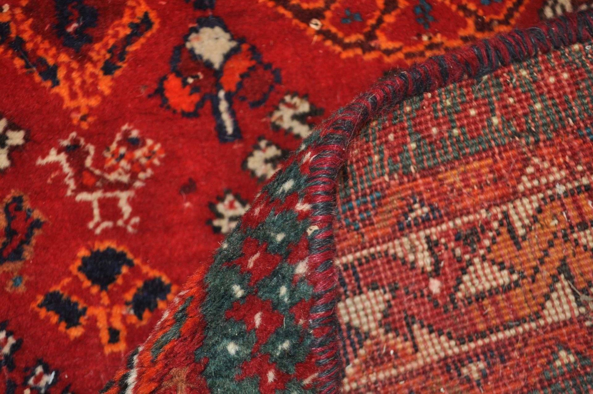 PERSIAN NOMADIC QASHQAI HAND KNOTTED FLOOR CARPET RUG - Image 7 of 13