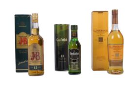 COLLECTION OF WHISKY - J&B - GLENFIDDICH & GLENMORANGIE