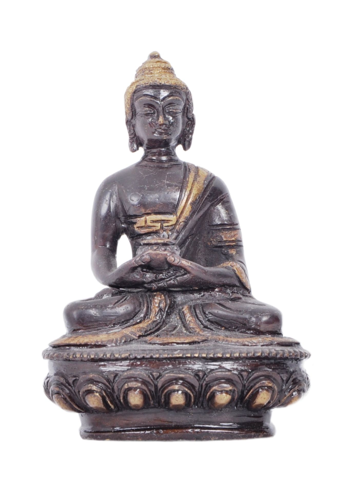 EARLY 20TH CENTURY TWO TONE BRONZE CHINESE BUDDHA