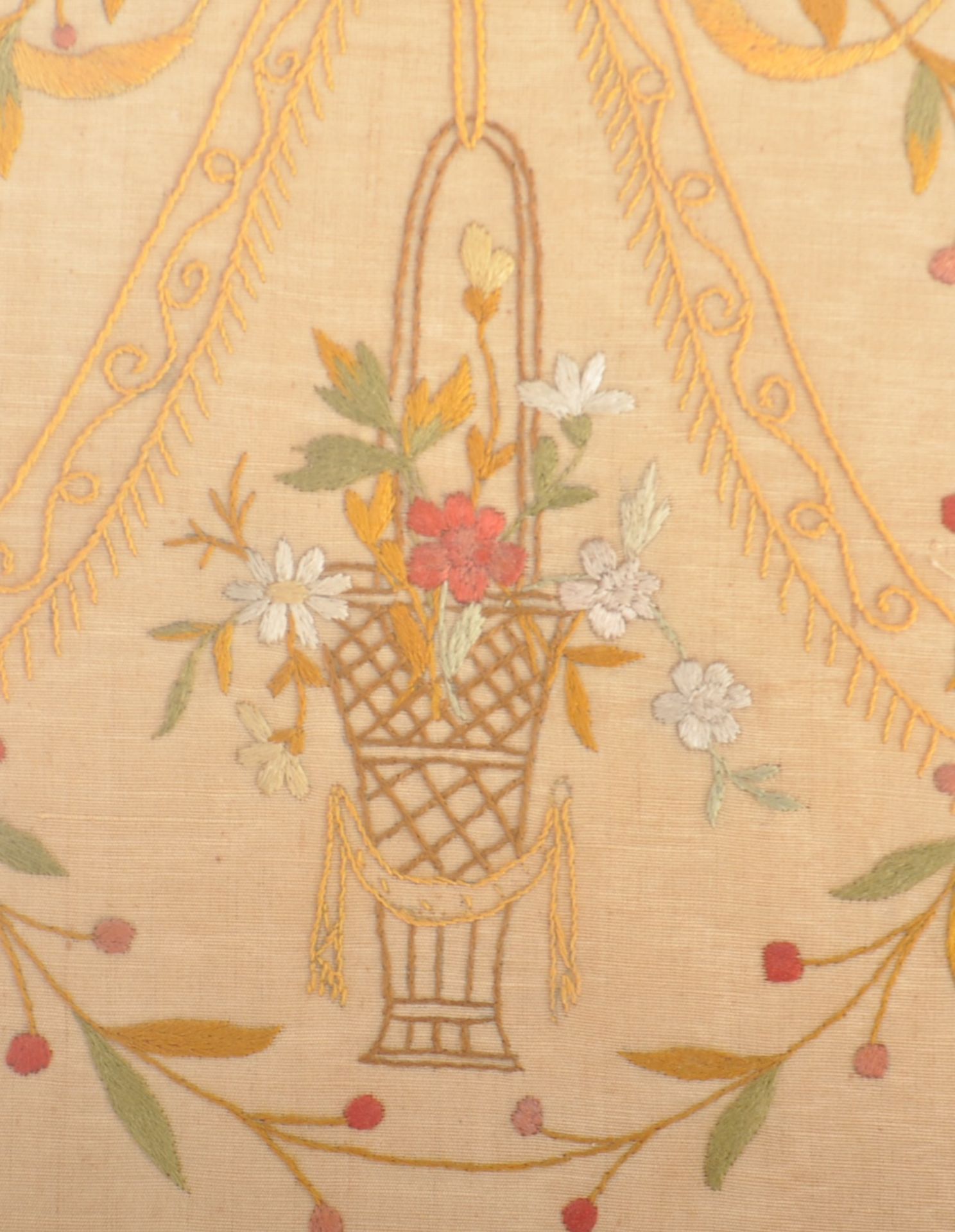 19TH CENTURY VICTORIAN NEEDLEWORK FLORAL PANEL - Image 2 of 4