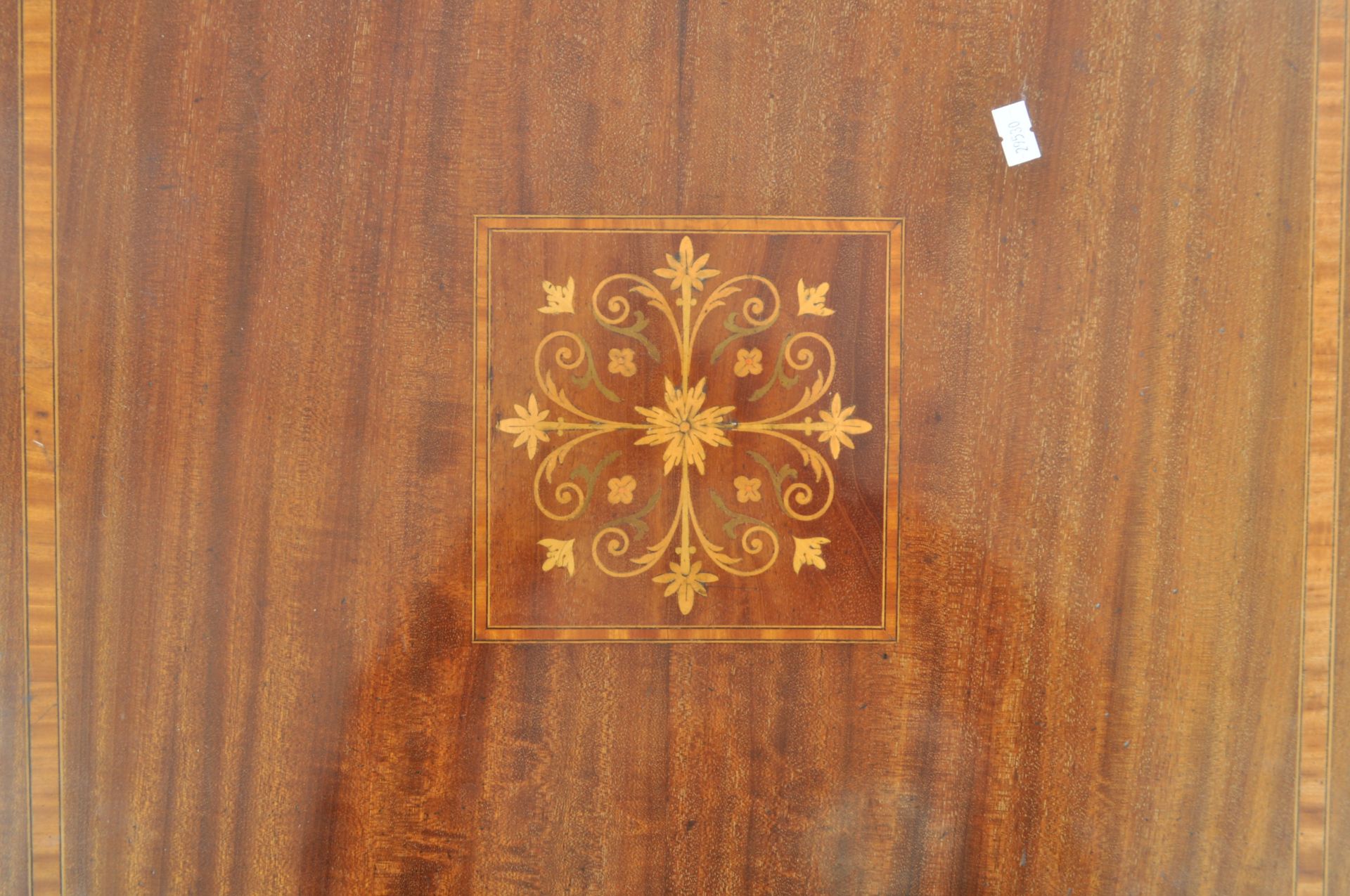 EDWARDIAN MAHOGANY & MARQUETRY INLAID REVOLVING BOOKCASE - Image 7 of 10