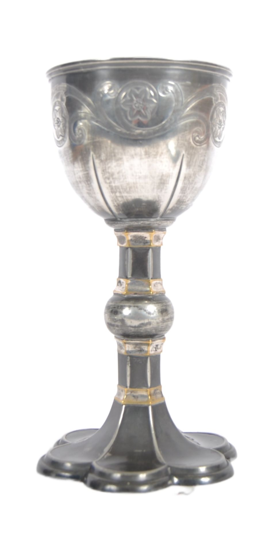 19TH CENTURY SILVER PLATED GOBLET