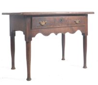 GEORGE III 18TH CENTURY OAK LOWBOY SIDE TABLE DESK