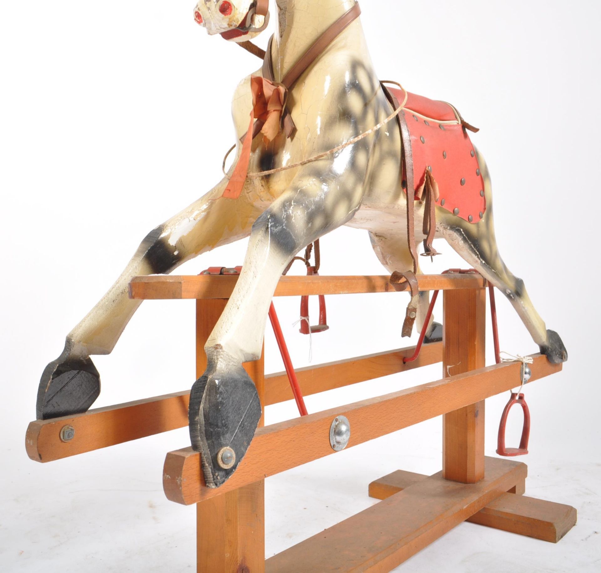 G & J LINES BROTHERS MANNER ROCKING HORSE WITH SADDLE - Image 4 of 5