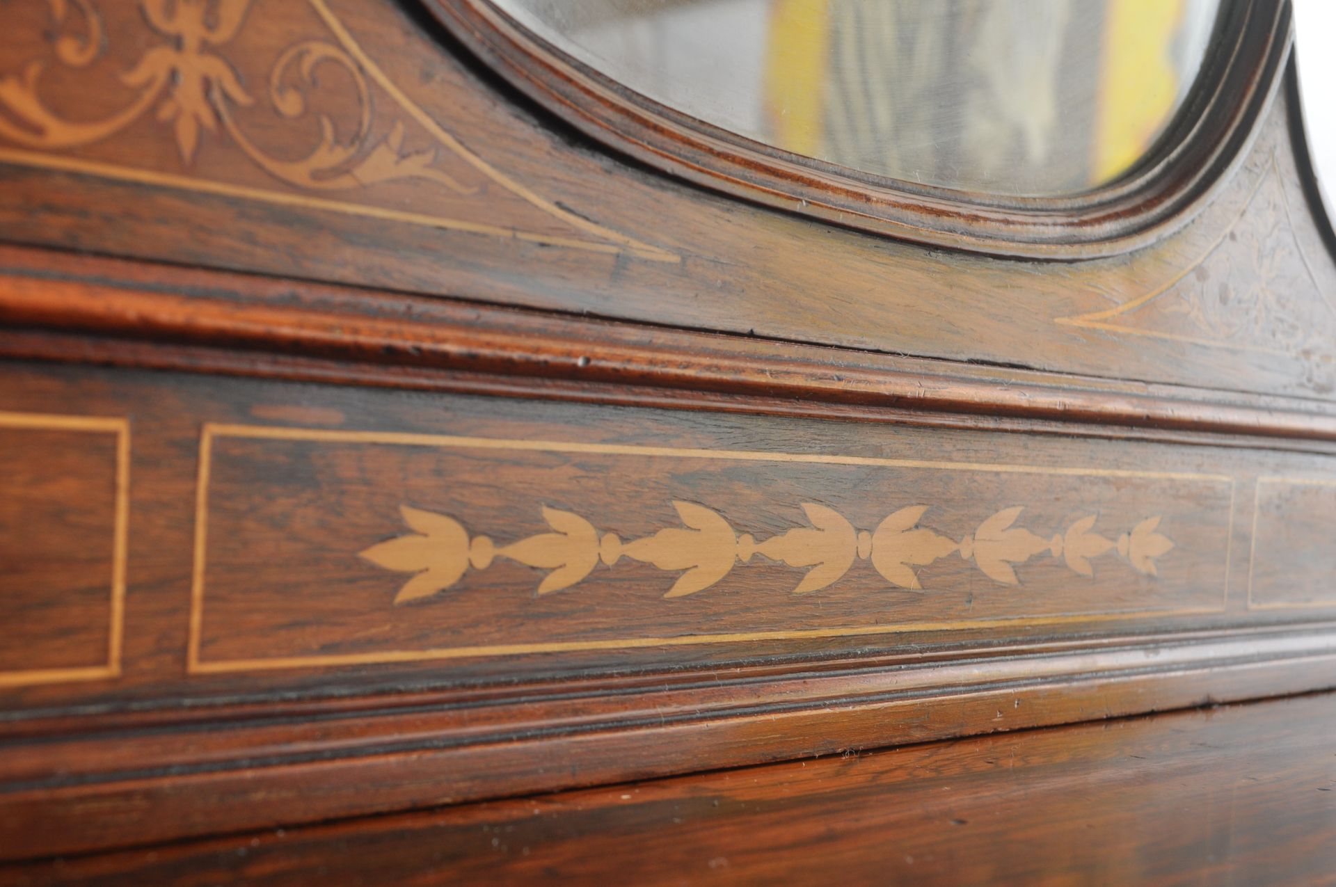 19TH CENTURY ROSEWOOD & MARQUETRY CABINET ON STAND - Image 5 of 11