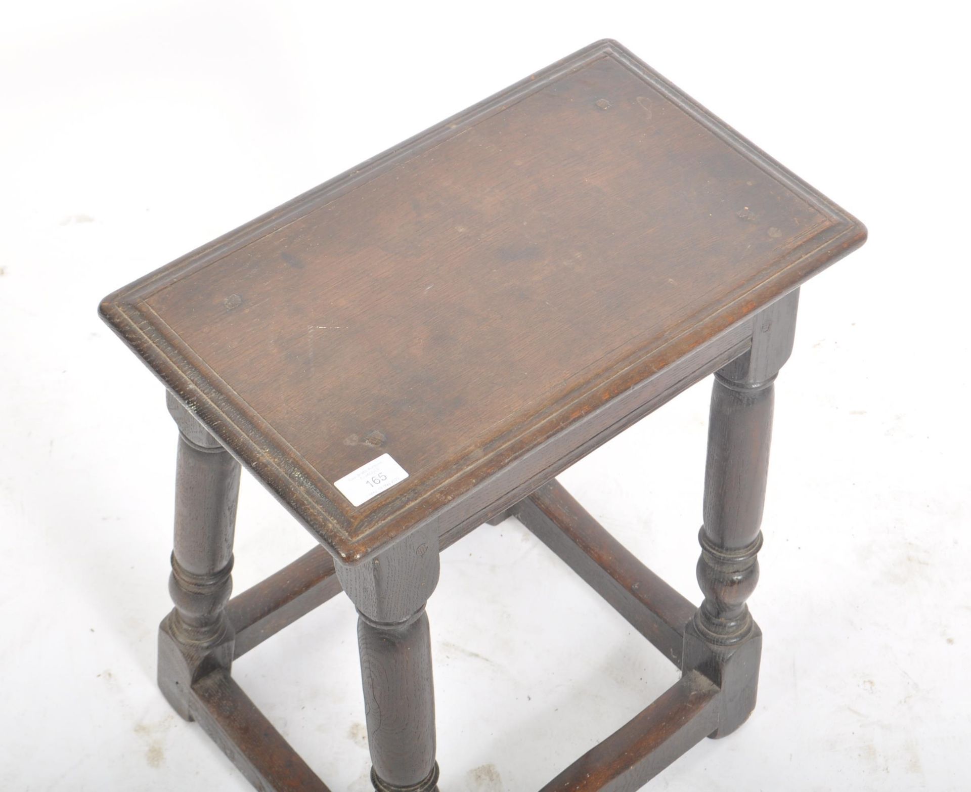 19TH CENTURY CARVED OAK JACOBEAN REVIVAL JOINT STOOL - Image 2 of 5