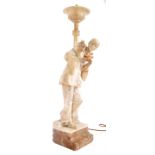 20TH CENTURY MARBLE TORCHERE PIERROT STATUE