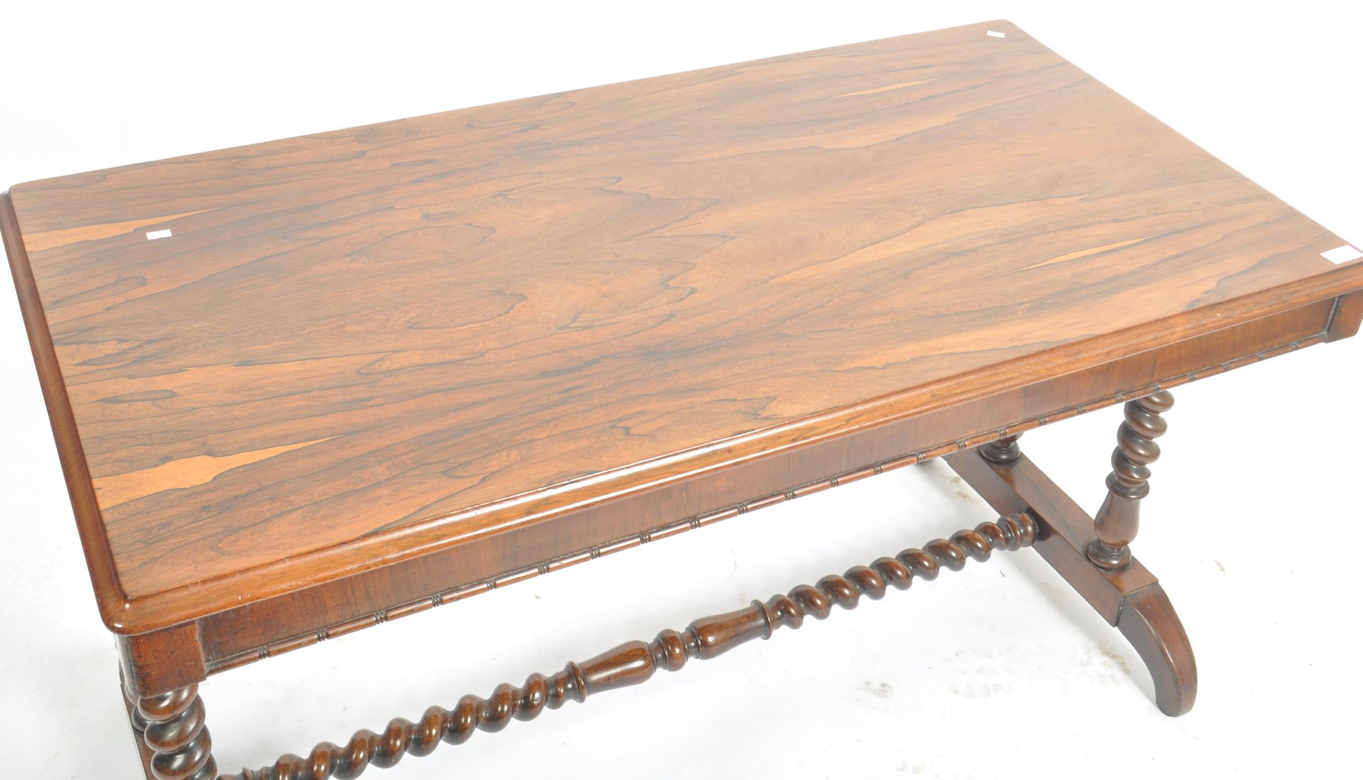 19TH CENTURY WILLIAM IV ROSEWOOD LIBRARY WRITING TABLE DESK - Image 2 of 5