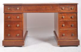 VICTORIAN 19TH CENTURY MAHOGANY PEDESTAL DICKENS DESK