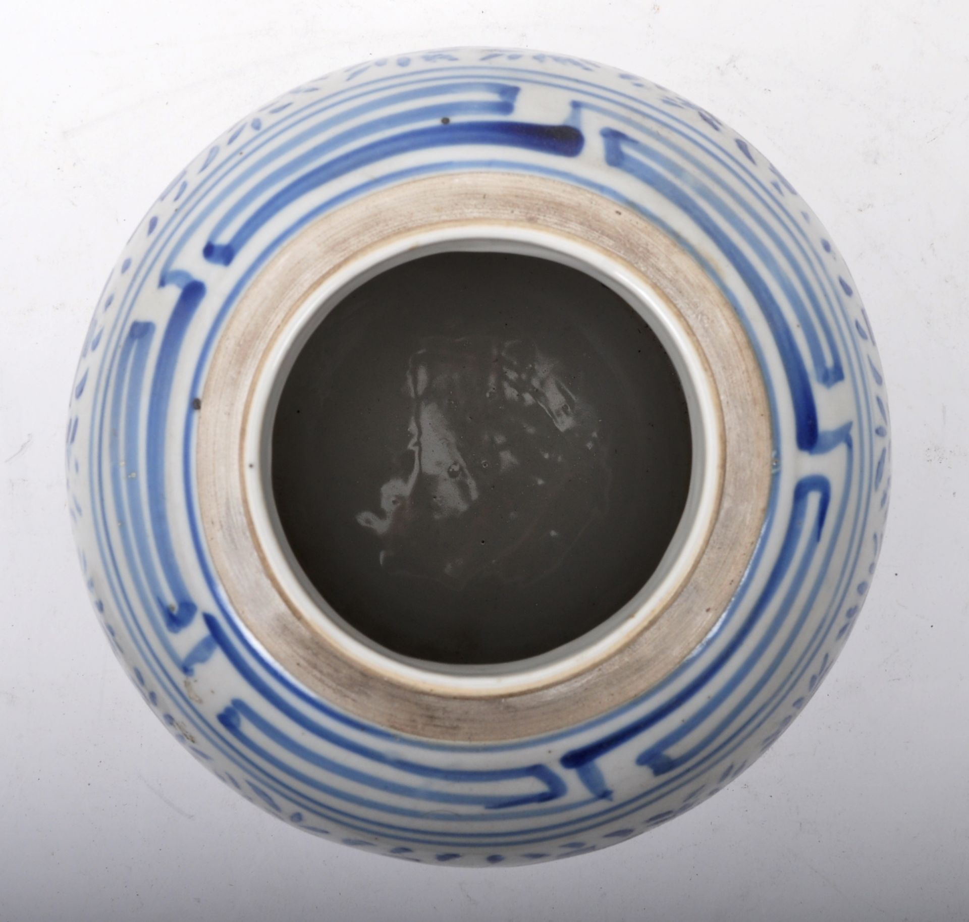 19TH CENTIURY QING DYNASTY BLUE AND WHITE GINGER JAR - Image 5 of 7