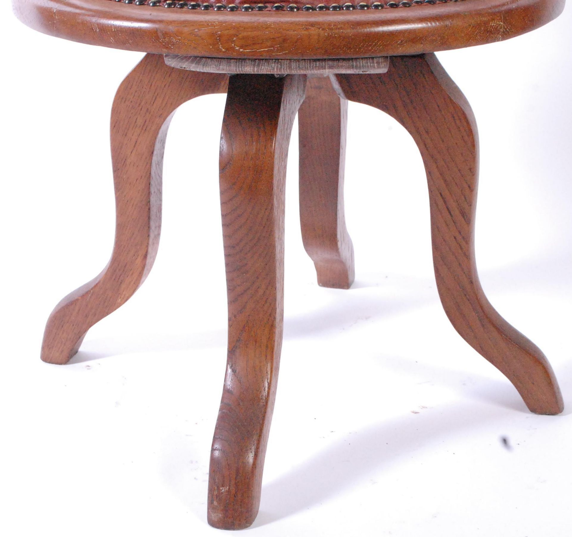 19TH CENTURY VICTORIAN ARTS & CRAFTS OFFICE SWIVEL DESK CHAIR - Image 5 of 5