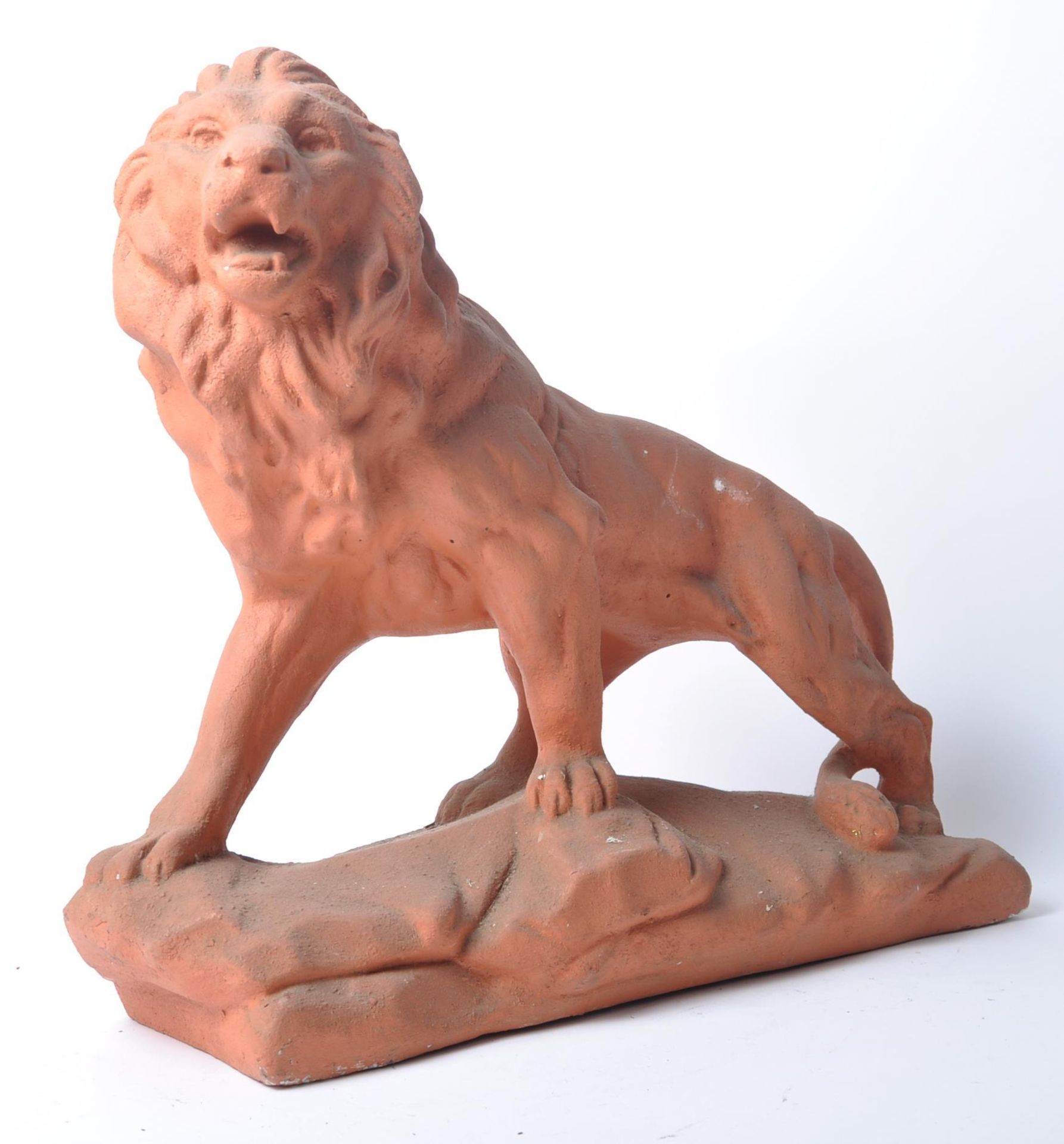 19TH CENTURY TERRACOTTA MAQUETTE SCULPTURE OF A LION - Image 4 of 7