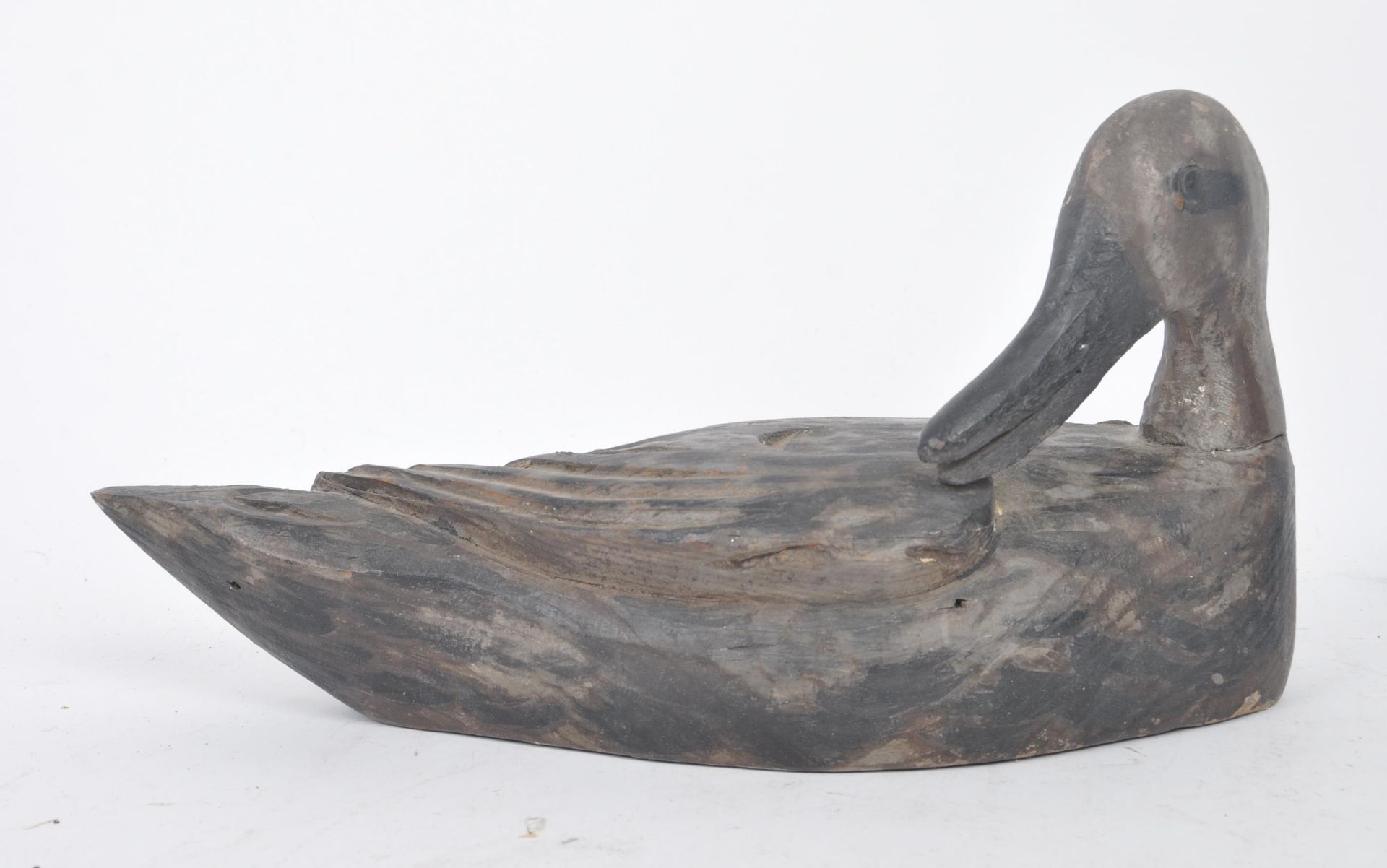 TWO LATE VICTORIAN ENGLISH HAND CARVED DECOY DUCKS - Image 4 of 6