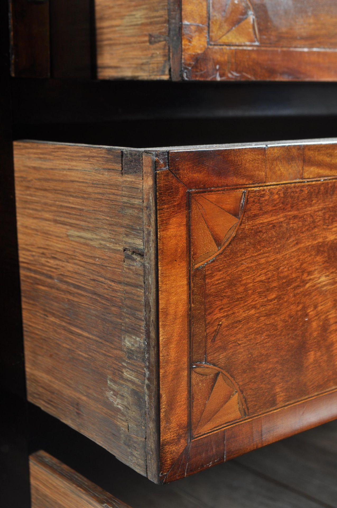 18TH CENTURY GEORGE III MARQUETRY INLAID BUREAU BOOKCASE - Image 23 of 23