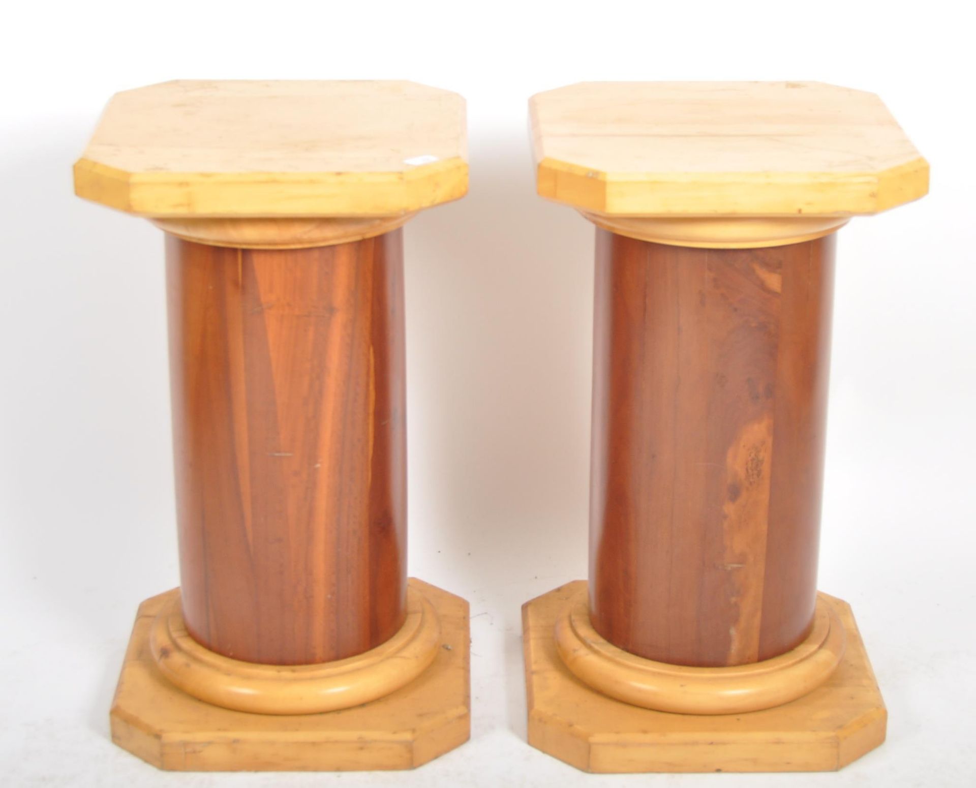 PAIR OF 20TH CENTURY PEDESTAL JARDINIERE BUST STANDS - Image 2 of 4