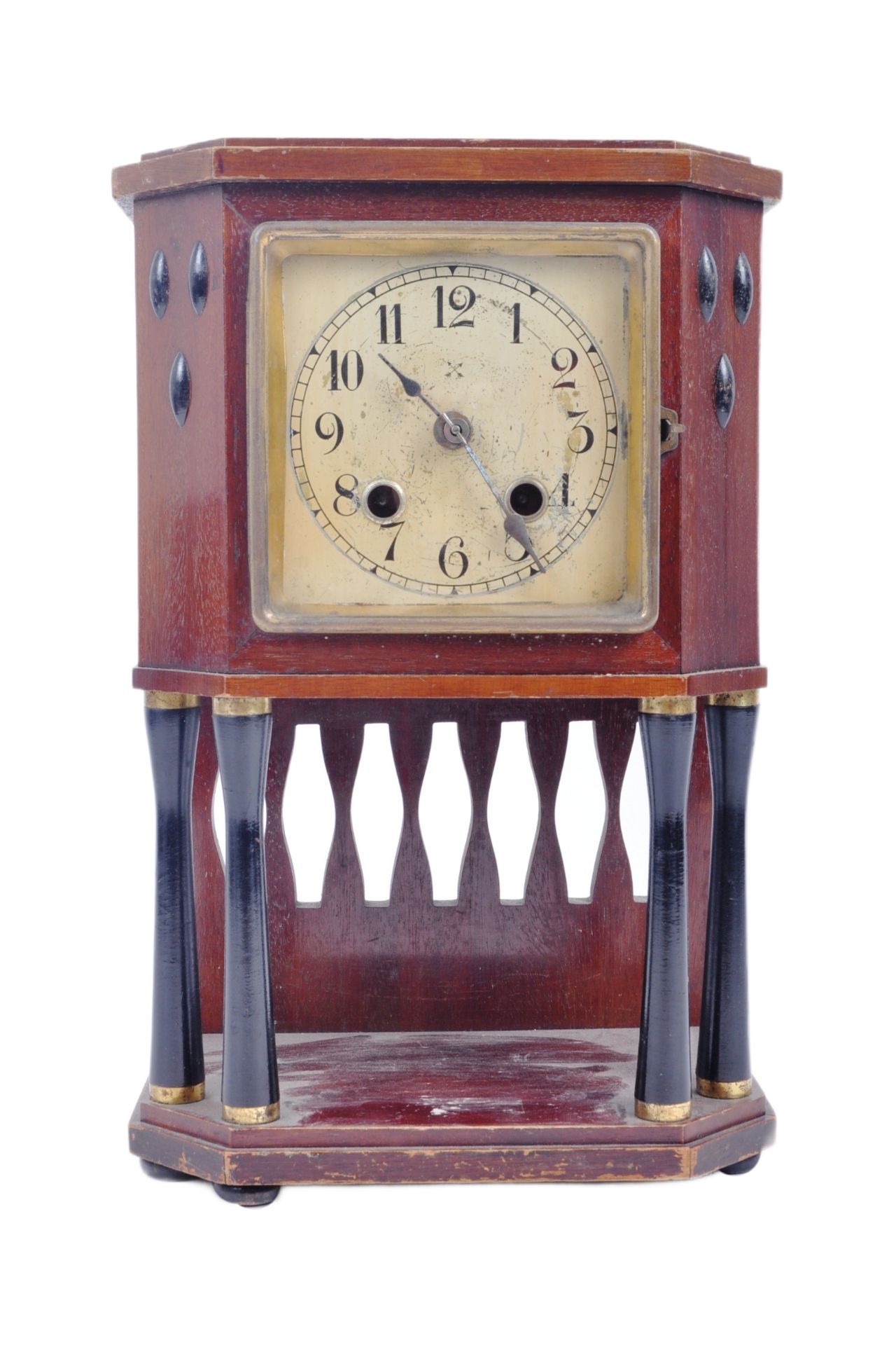 VICTORIAN 19TH CENTURY ARTS & CRAFTS HAC MANTEL CLOCK