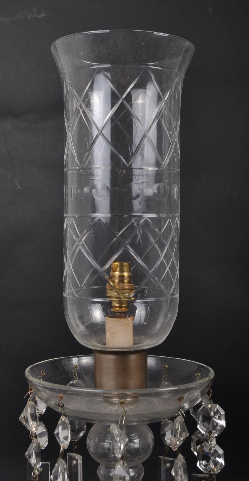 PAIR OF EARLY 20TH CENTURY CUT GLASS TABLE LAMPS - Image 2 of 7
