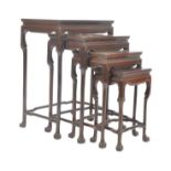 CHINESE QING DYNASTY ORIENTAL HARDWOOD NEST OF TABLES