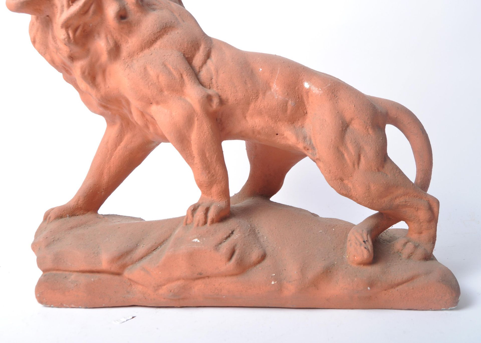 19TH CENTURY TERRACOTTA MAQUETTE SCULPTURE OF A LION - Image 3 of 7