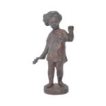 19TH CENTURY BRONZE FIGURE OF CHILD BACCHUS