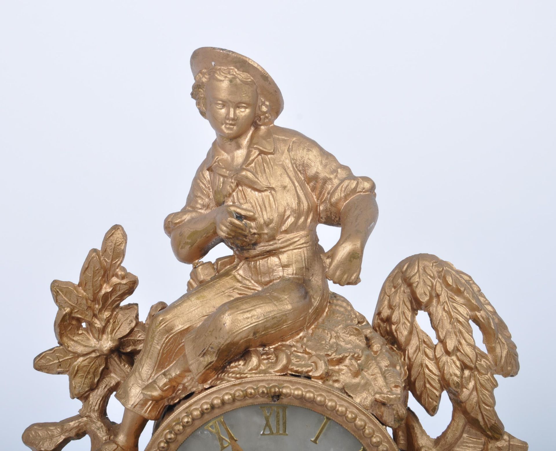 19TH CENTURY FRENCH 8 DAY GILT ORMOLU & MARBLE CLOCK - Image 2 of 8