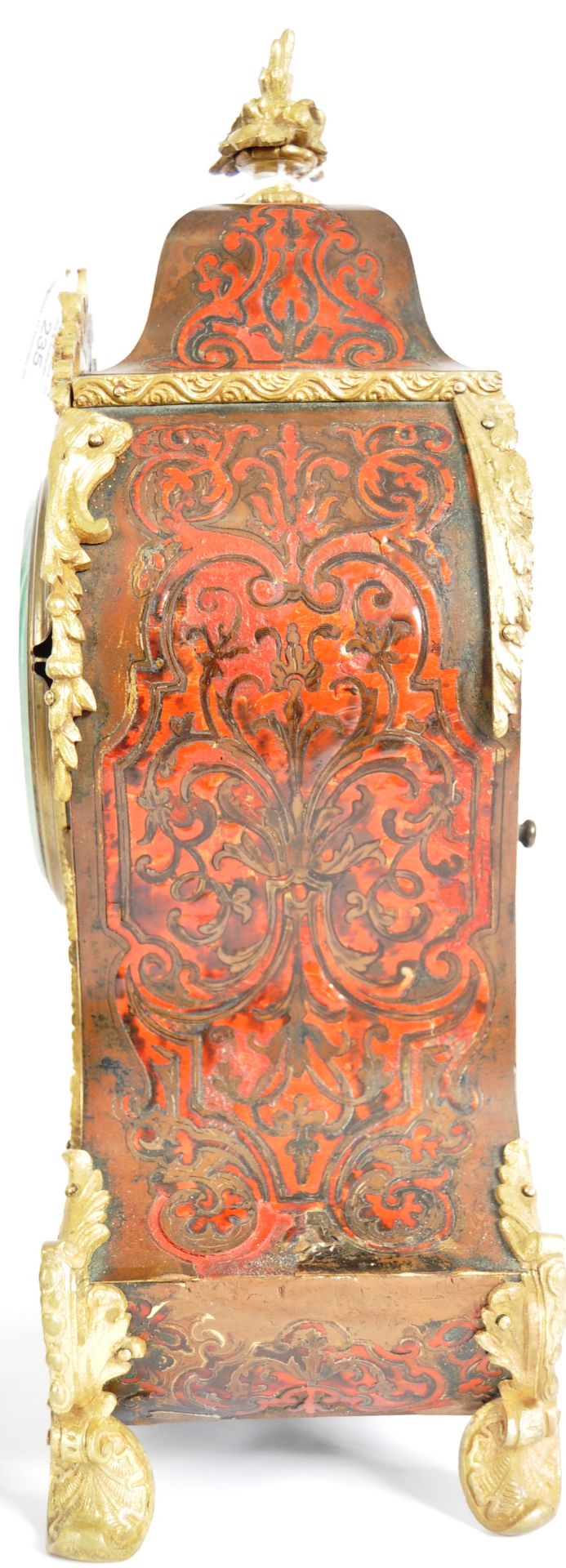 19TH CENTURY FRENCH BOULLE WORK MANTEL CLOCK - Image 7 of 7