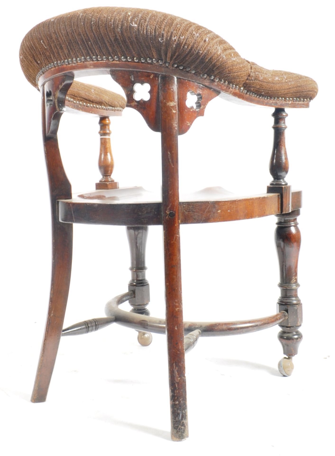 19TH CENTURY VICTORIAN MAHOGANY DESK CHAIR - ARMCHAIR - Image 5 of 5