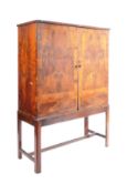 18TH CENTURY YEW WOOD LIBRARY CABINET CHEST ON STAND