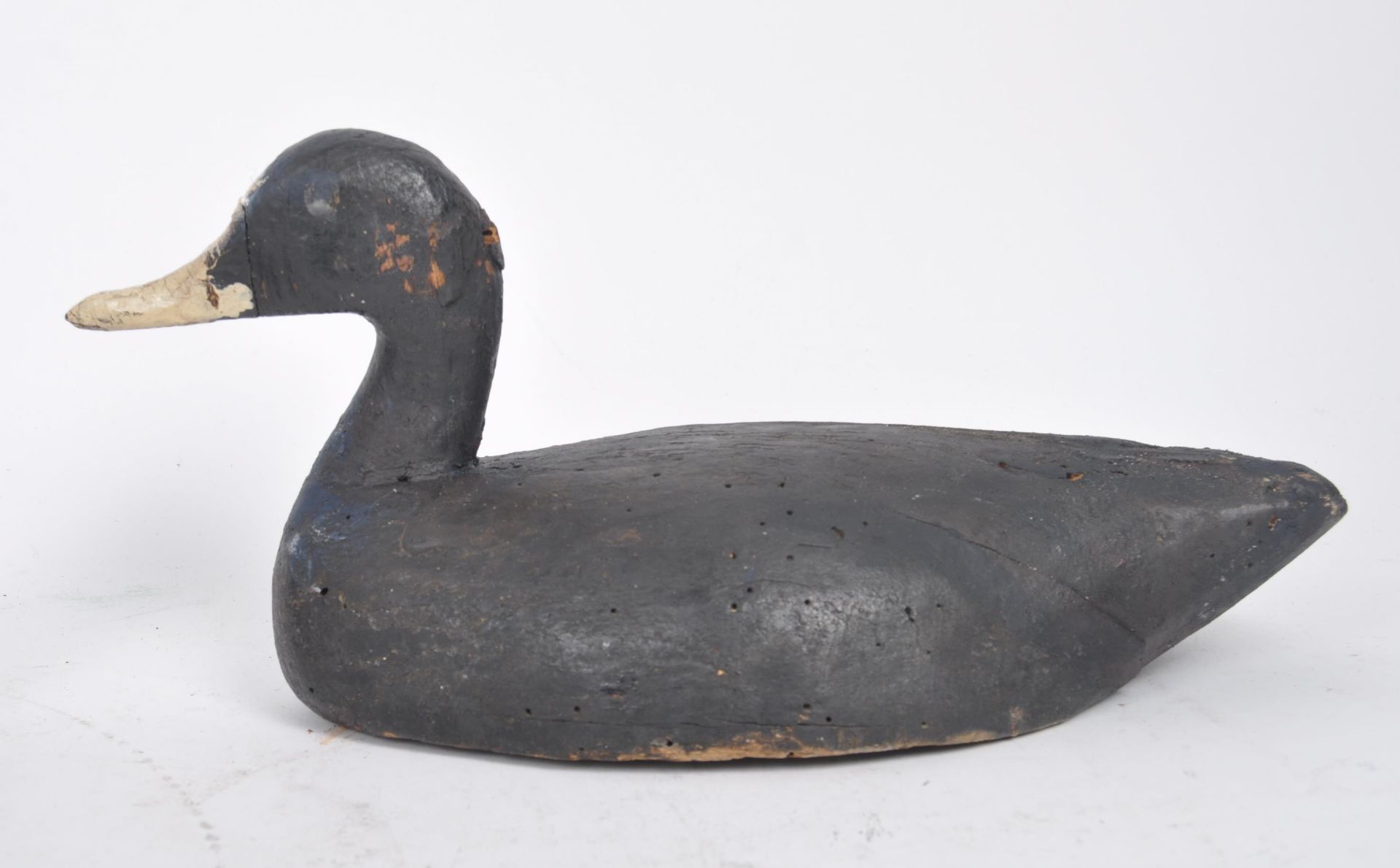 TWO LATE VICTORIAN ENGLISH HAND CARVED DECOY DUCKS - Image 2 of 6