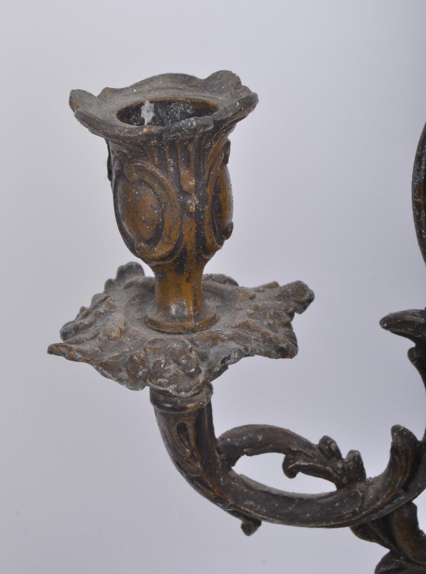 PAIR 19TH CENTURY GREEN MARBLE GRAND TOUR CANDELABRA - Image 4 of 9